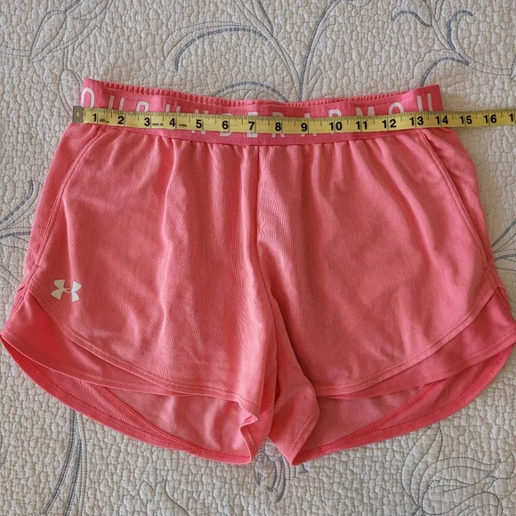 Under Armour Pink Athletic Shorts Lightweight Stretch - Picture 3 of 8
